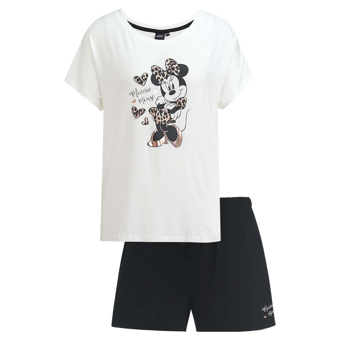 Minnie Mouse-shorty met folieprint