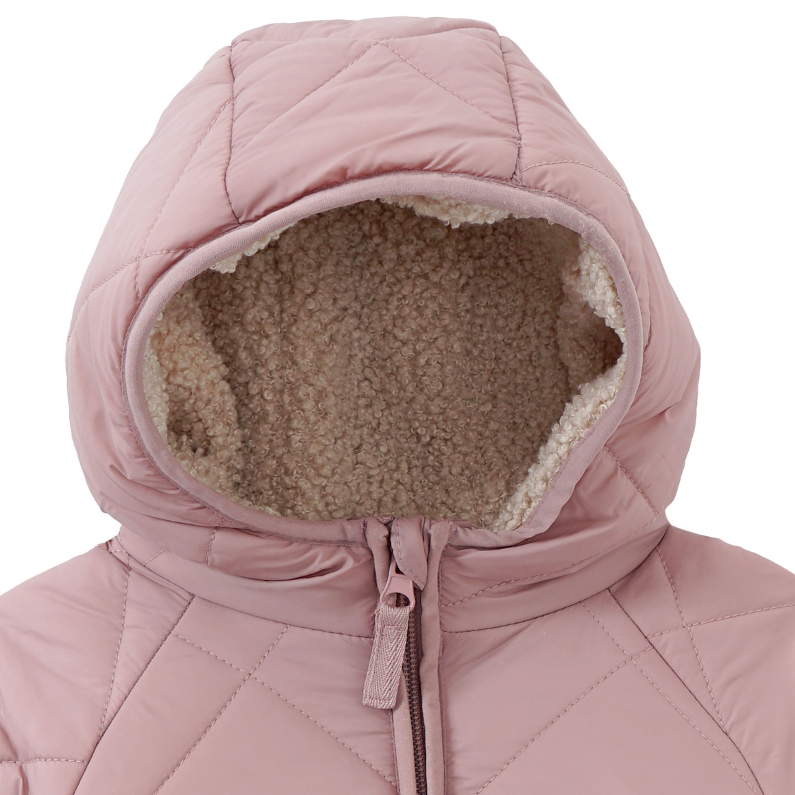 Gewatteerd babyjasje met teddyvoering