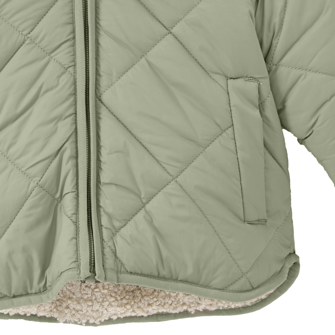 Gewatteerd babyjasje met teddyvoering