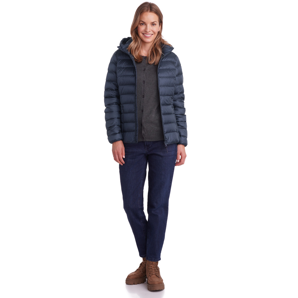Damen Soft-Daunenjacke mit Kapuze