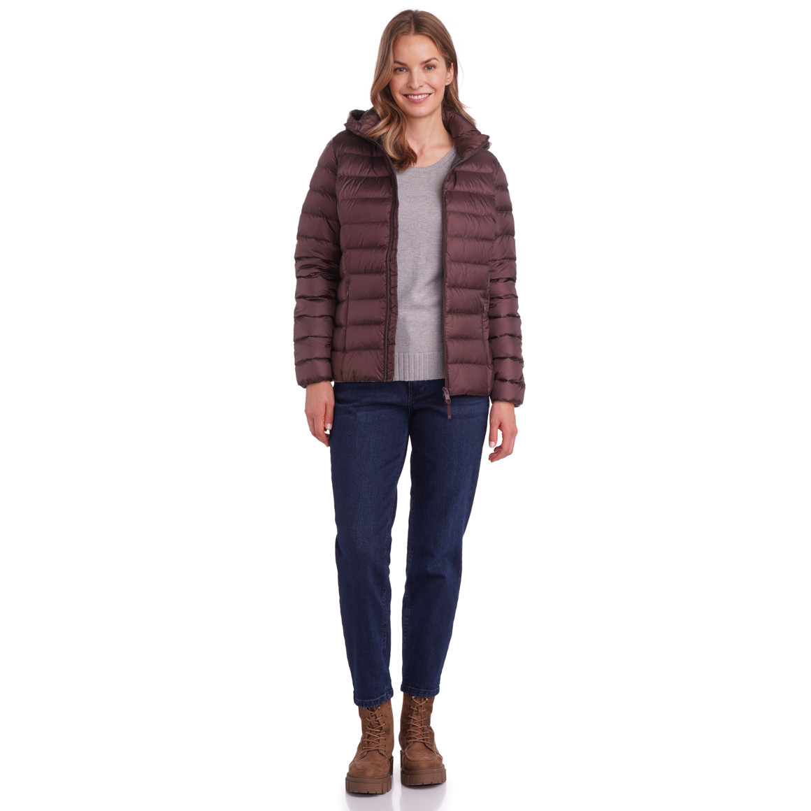 Damen Soft-Daunenjacke mit Kapuze