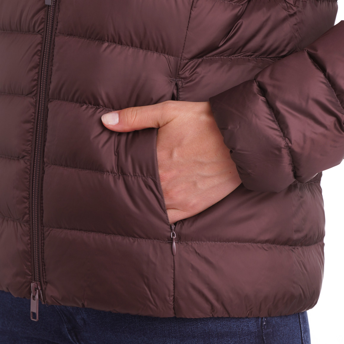 Damen Soft-Daunenjacke mit Kapuze