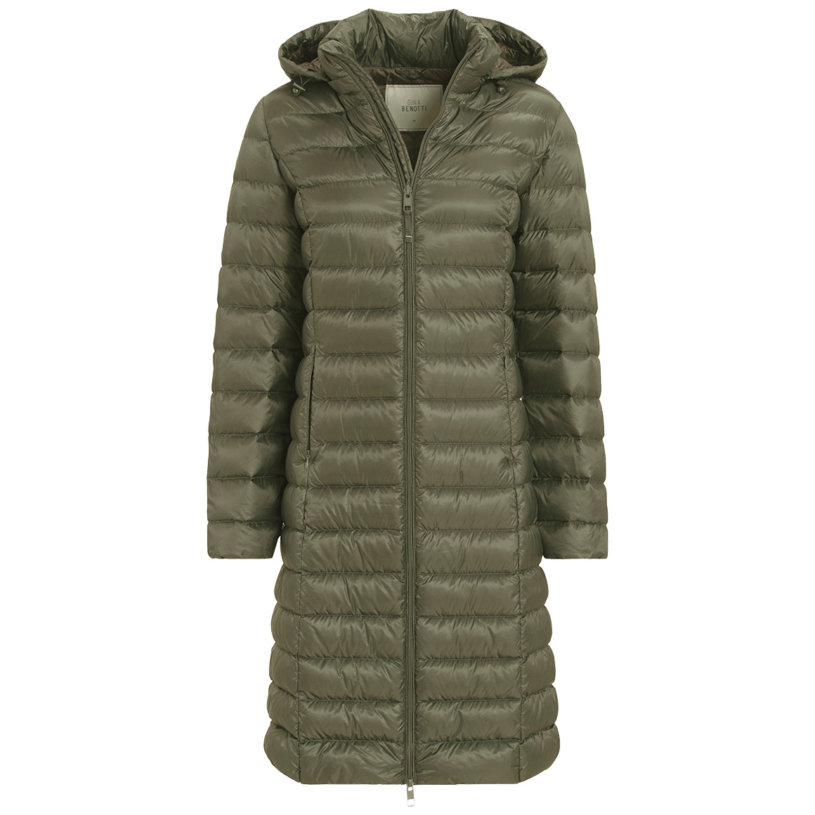 Dames zachte donsjas met capuchon