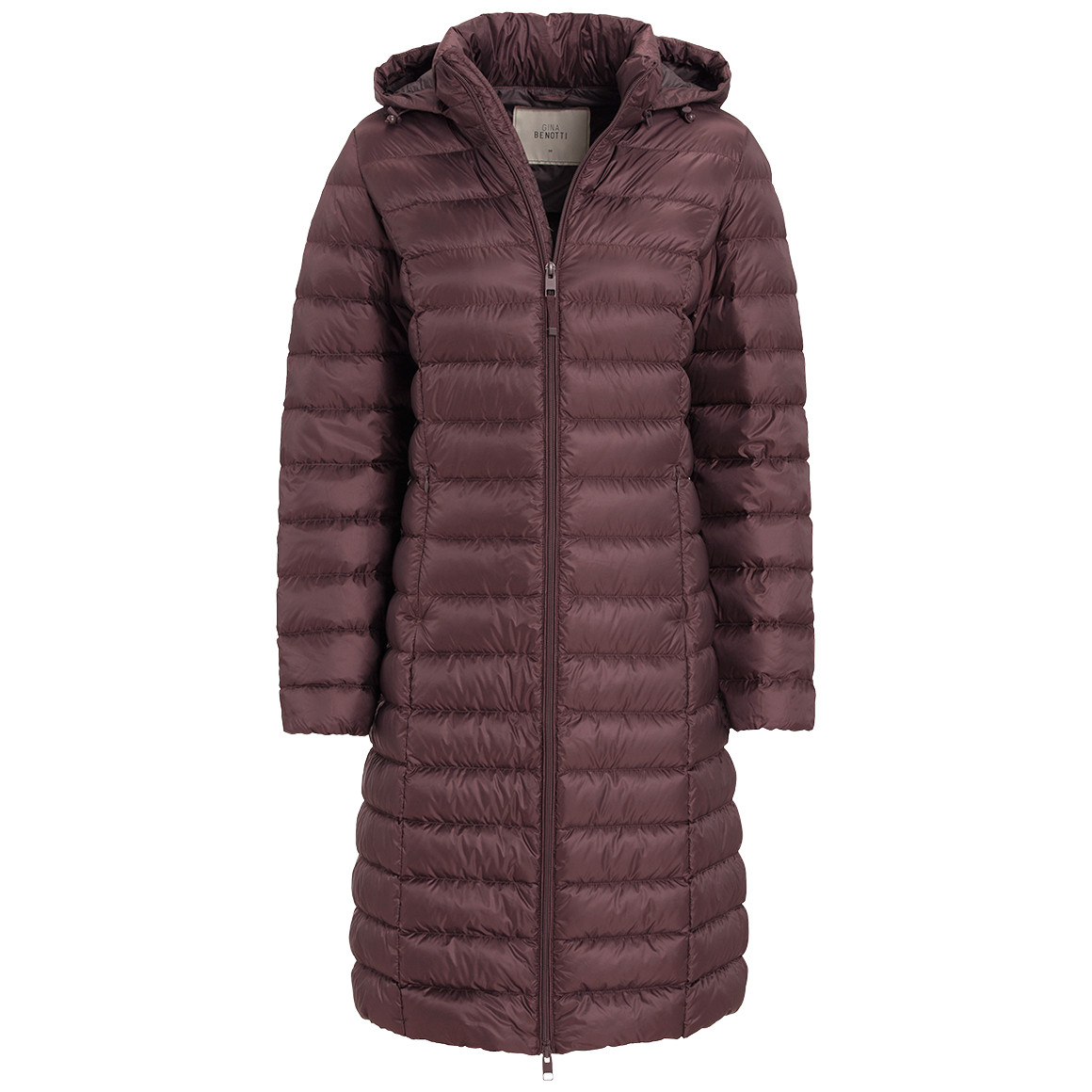 Dames zachte donsjas met capuchon