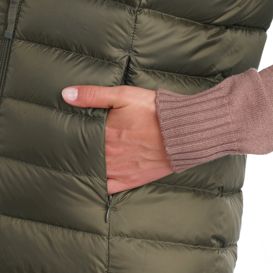 Damen Soft-Daunenweste mit Reißverschluss