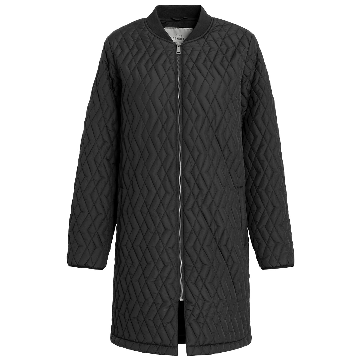 Gewatteerde damesjas met ritssluiting