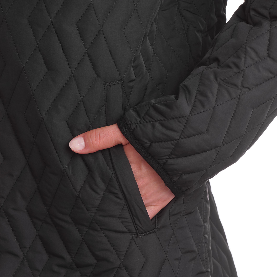 Gewatteerde damesjas met ritssluiting