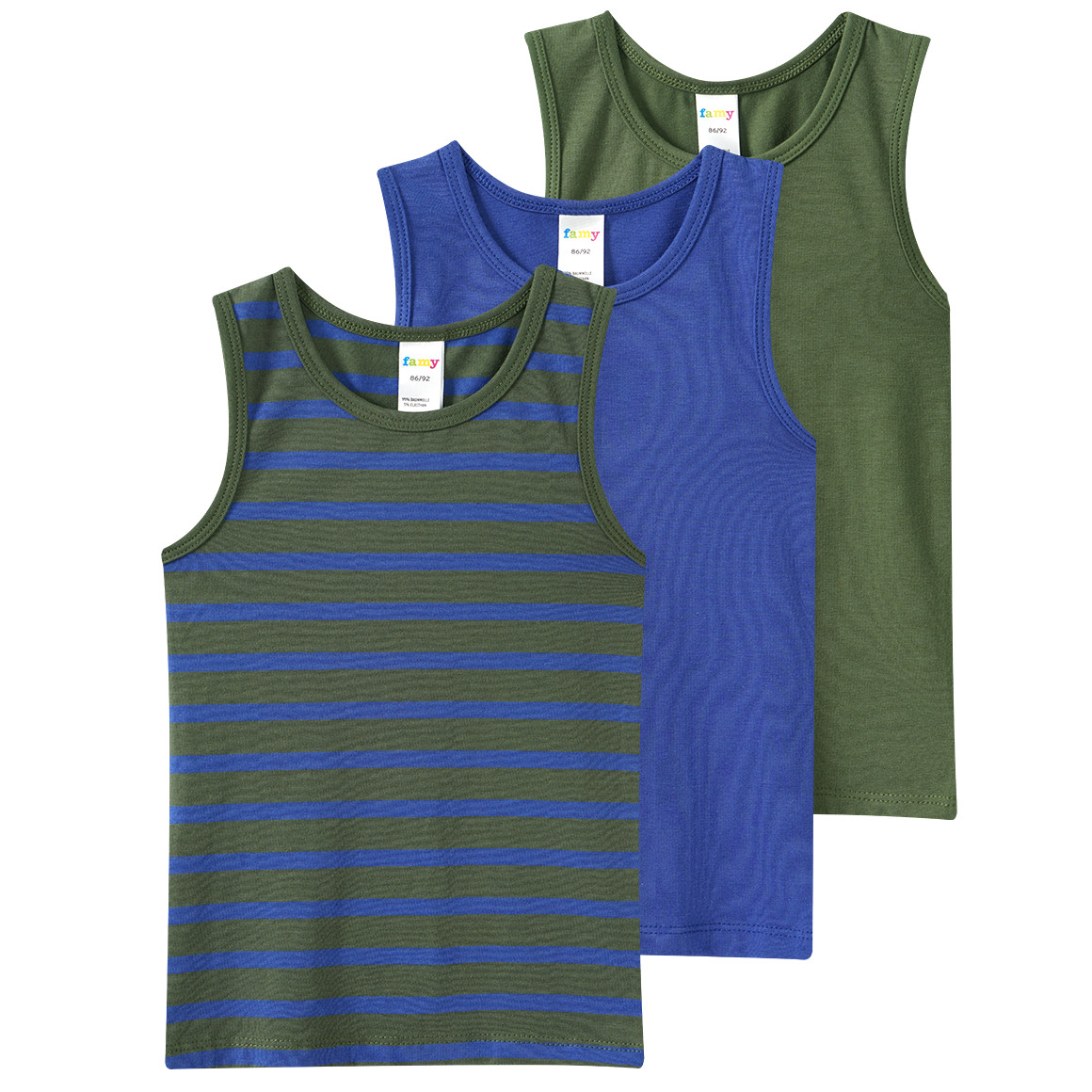 3 baby-onderhemden in verschillende dessins