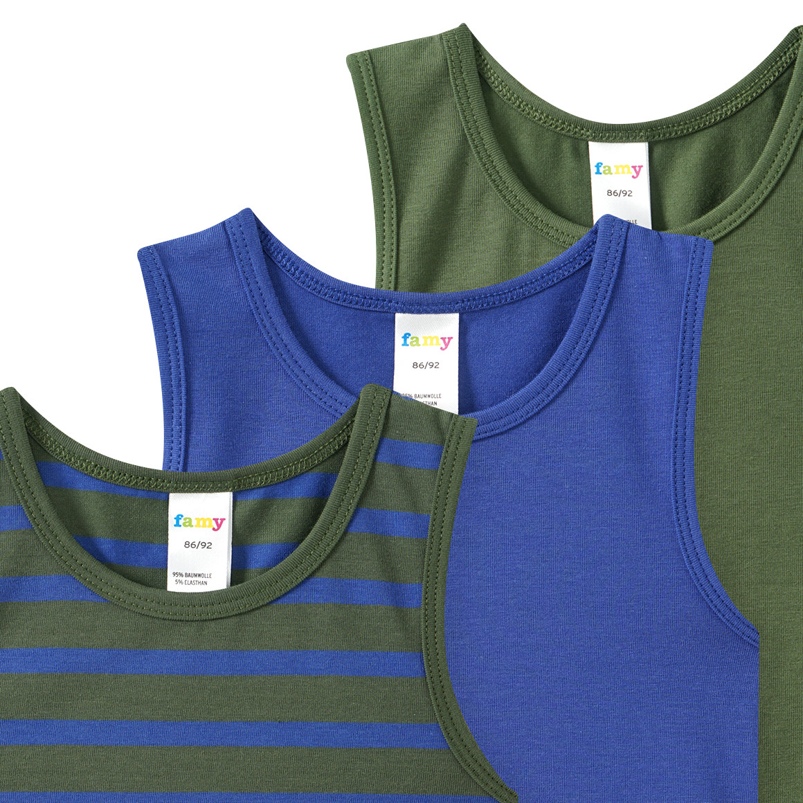 3 baby-onderhemden in verschillende dessins