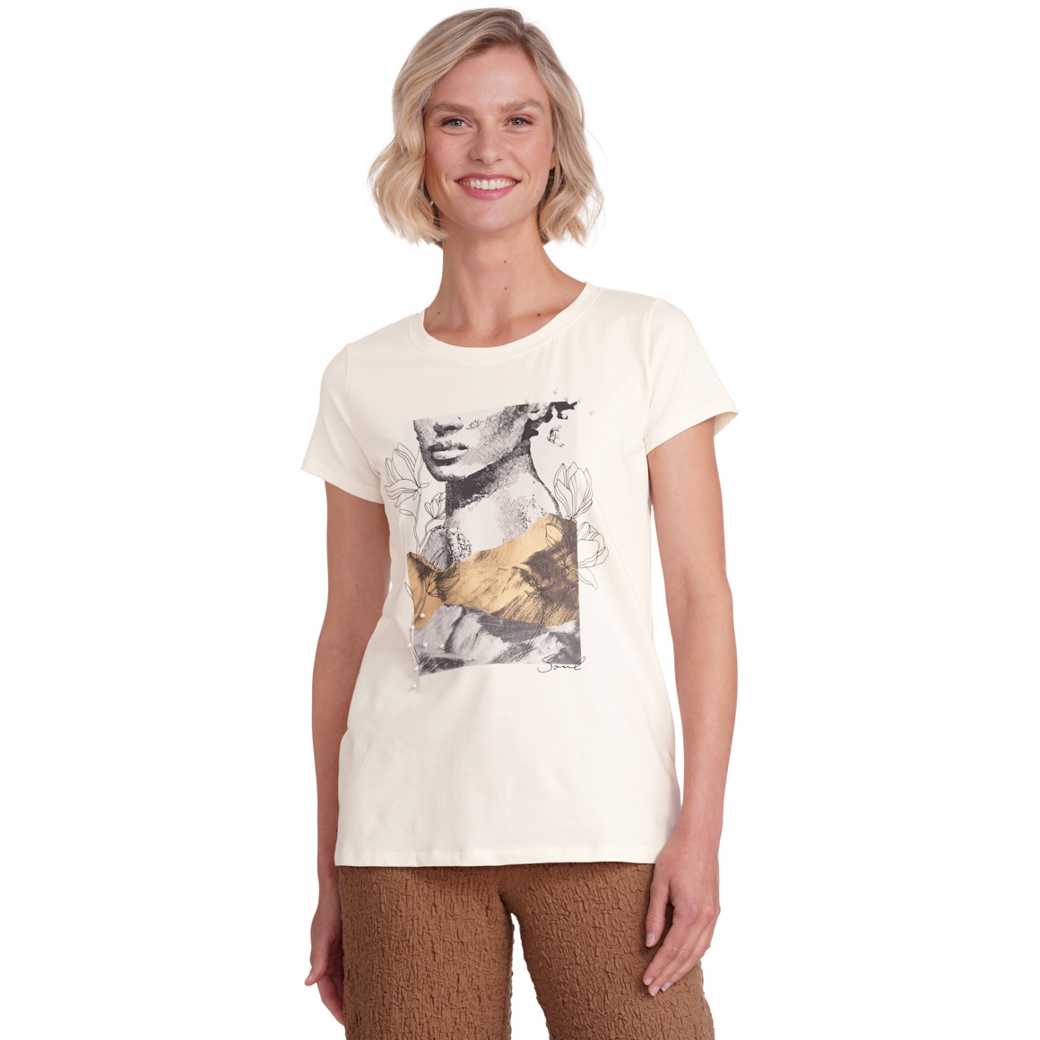 Dames-T-shirt met biologisch katoen
