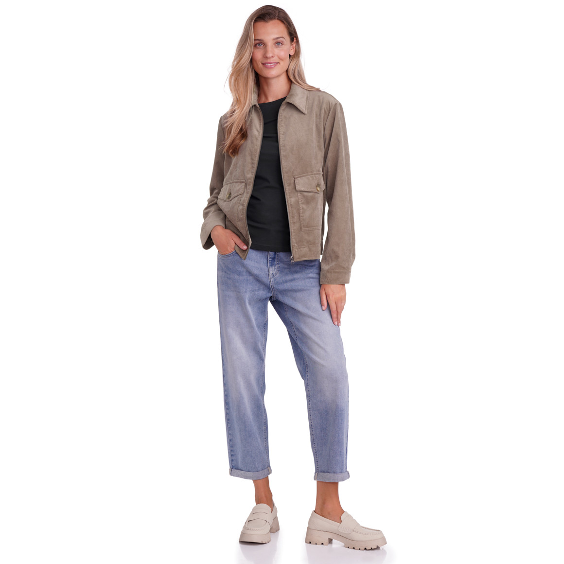 Damen Cord-Jacke mit Kragen