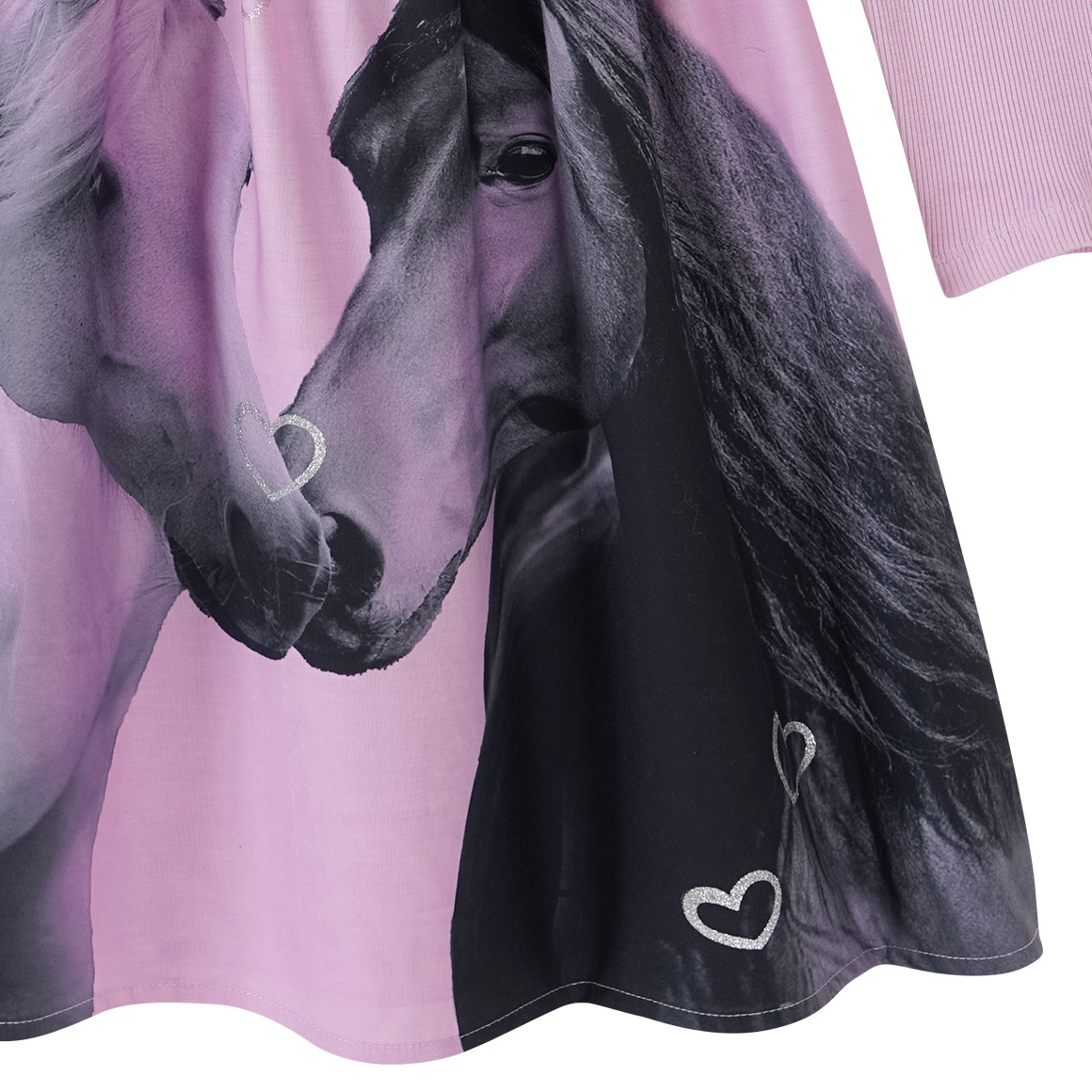 Mädchen Kleid mit Pferde-Motiv
