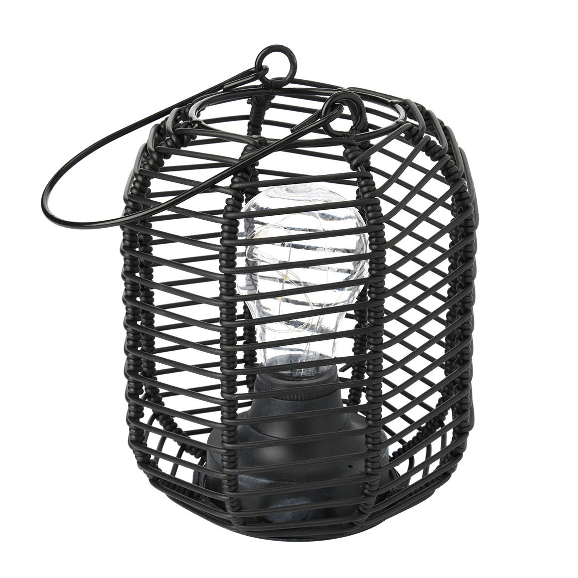 LED-Lampe in Rattan-Optik