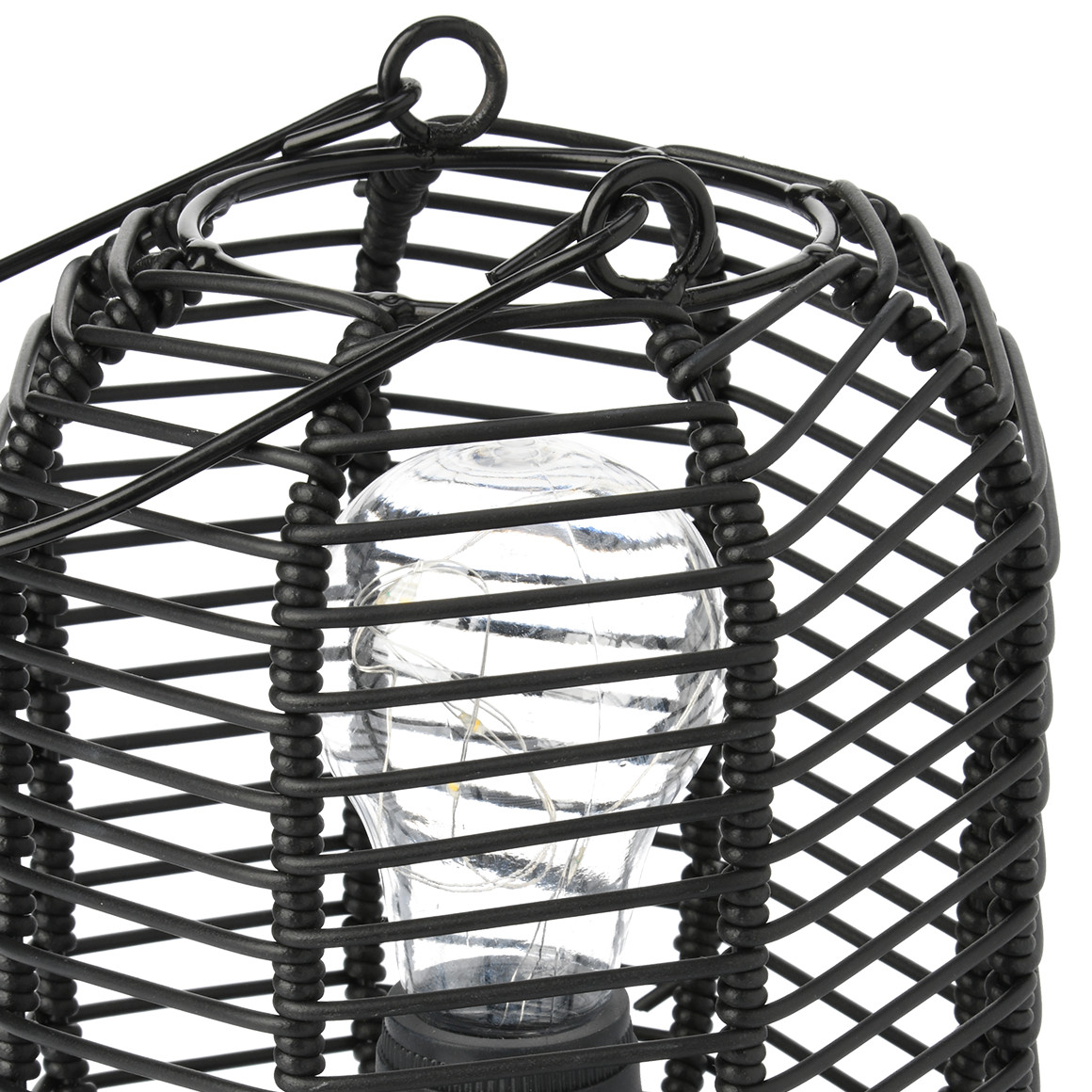 LED-Lampe in Rattan-Optik