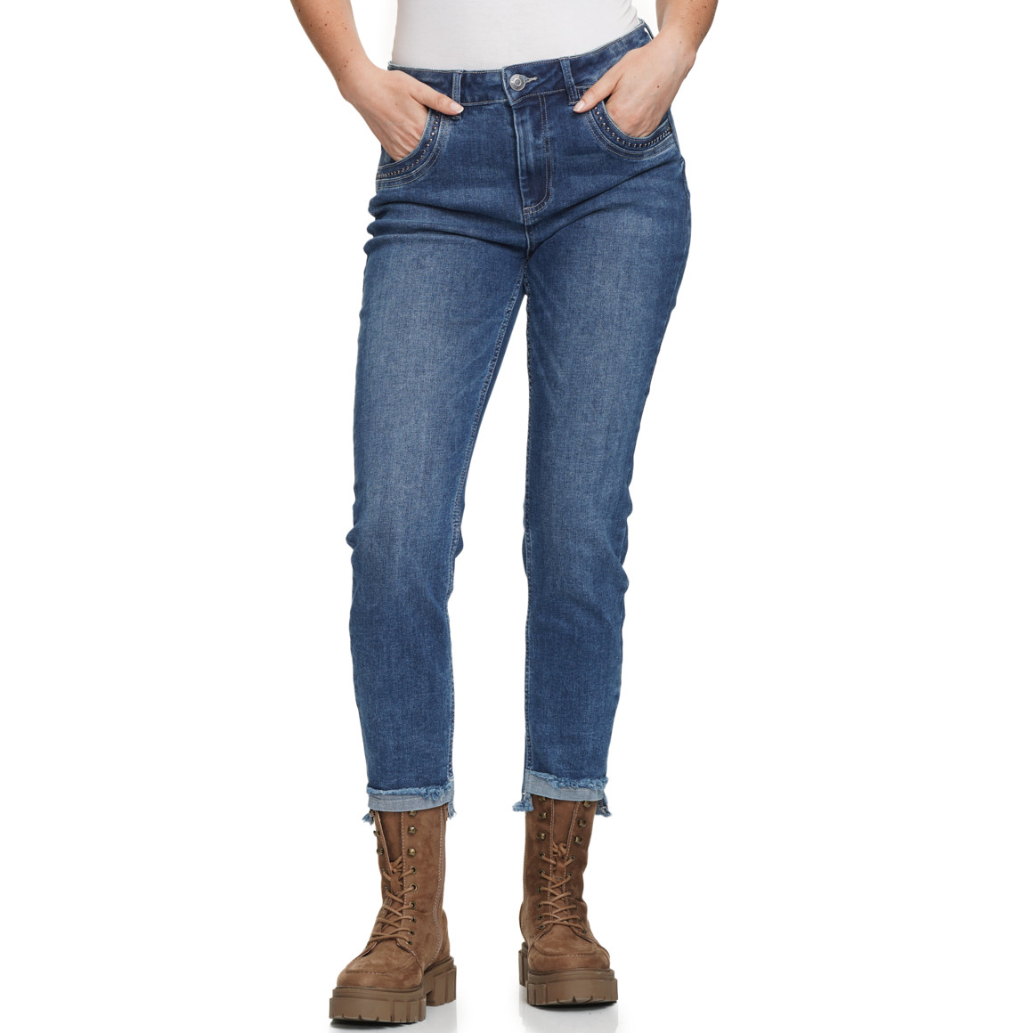 Dames jeans met klinknagels