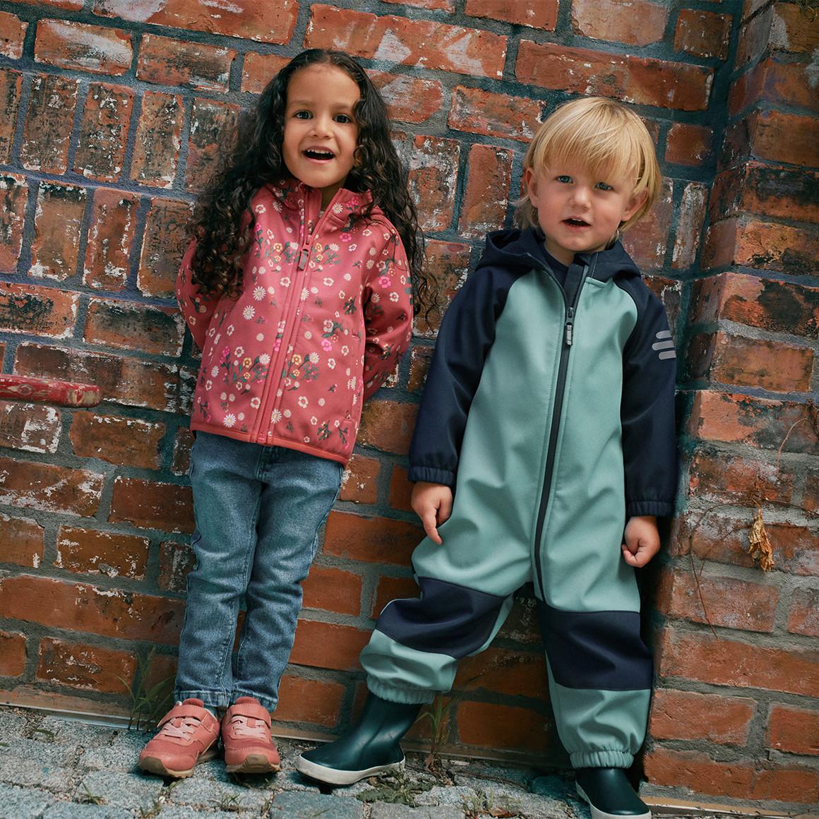 Baby Softshelljacke  mit Blümchen-Print