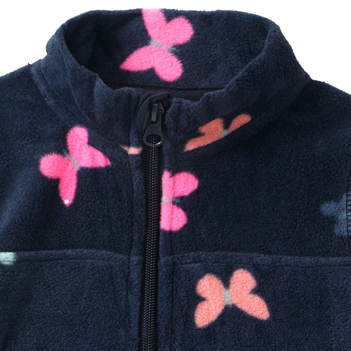 Baby fleecevest met vlinders