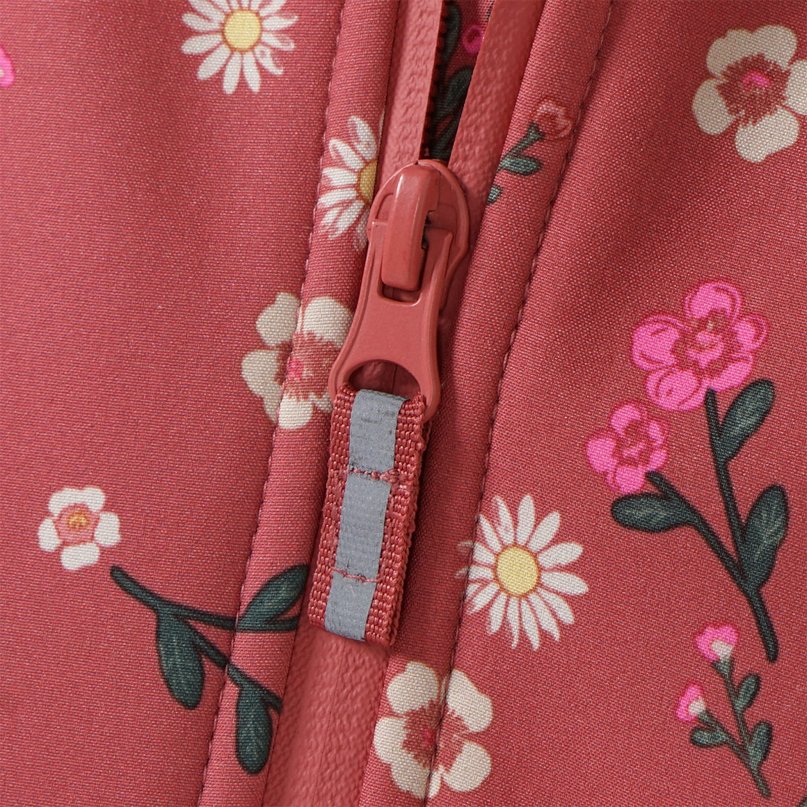 Mädchen Softshelljacke mit Blümchen-Print