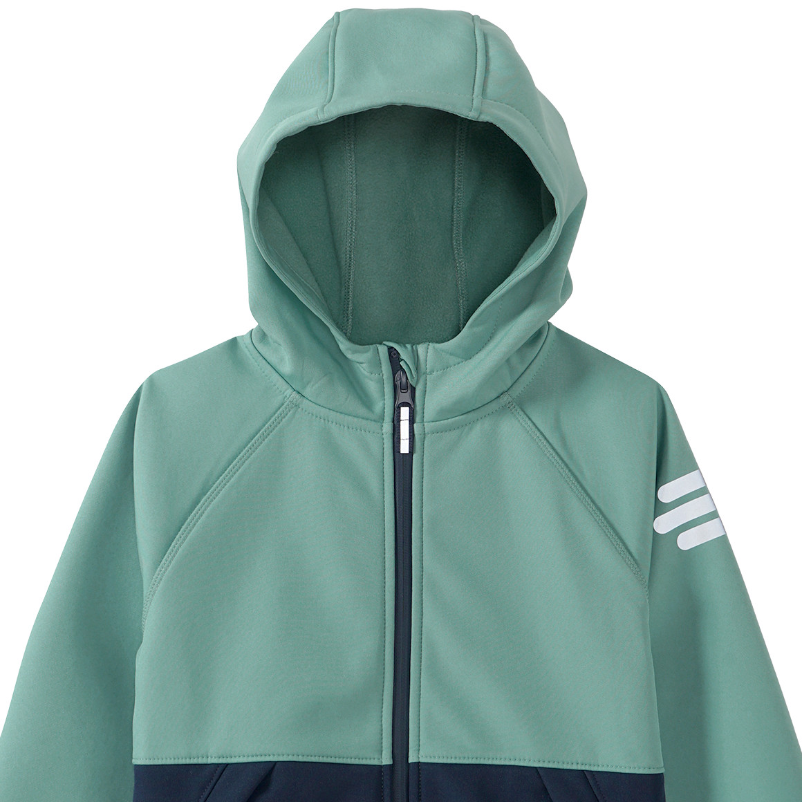 Softshell jongensjack met paneelverdeling