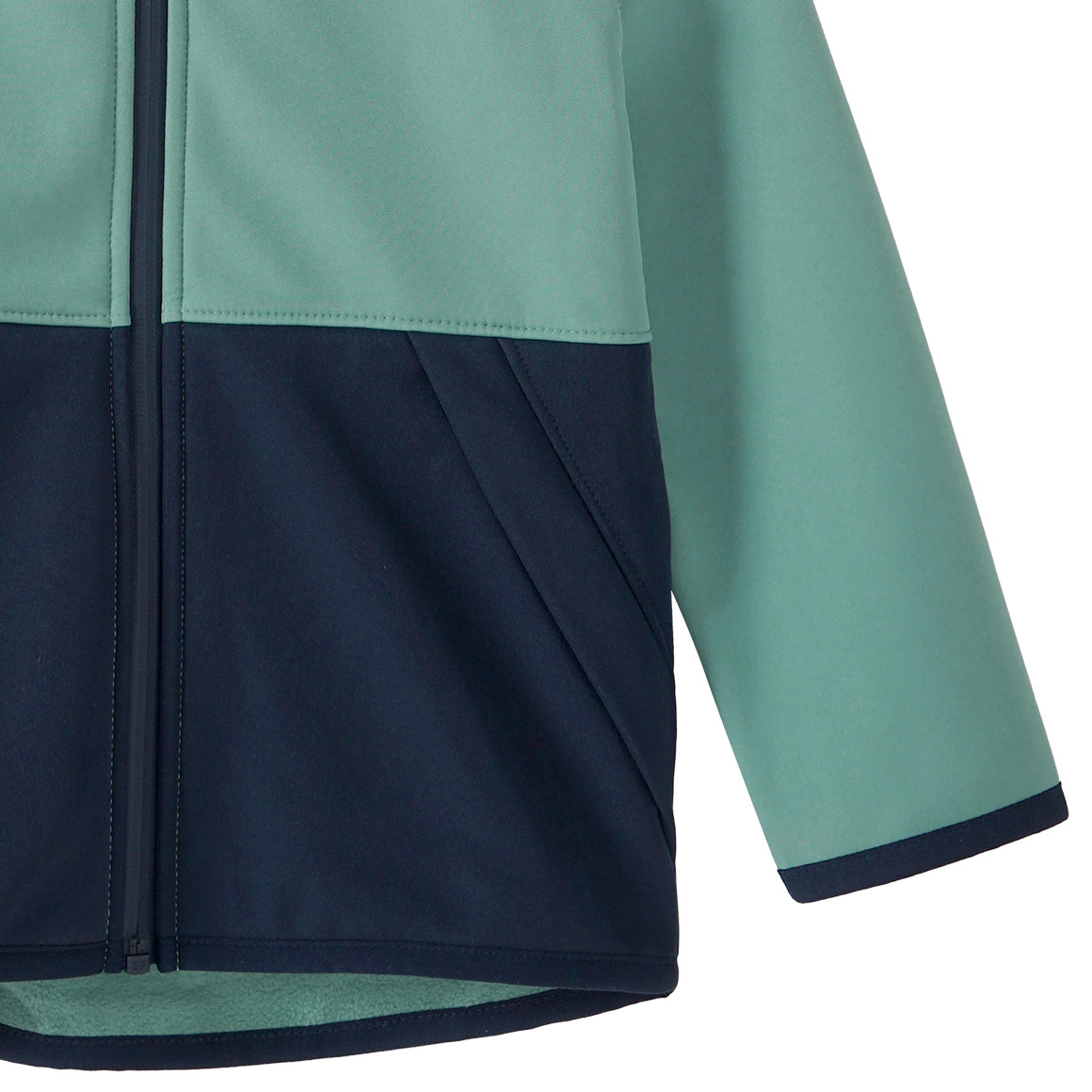 Softshell jongensjack met paneelverdeling