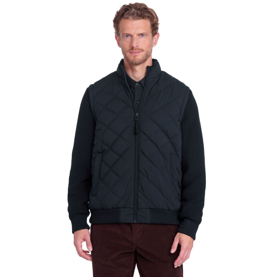 Herren Steppjacke mit Strickärmeln