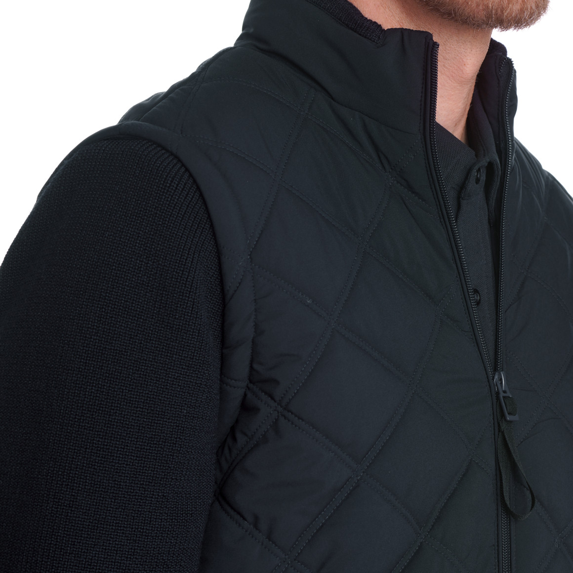 Herren Steppjacke mit Strickärmeln