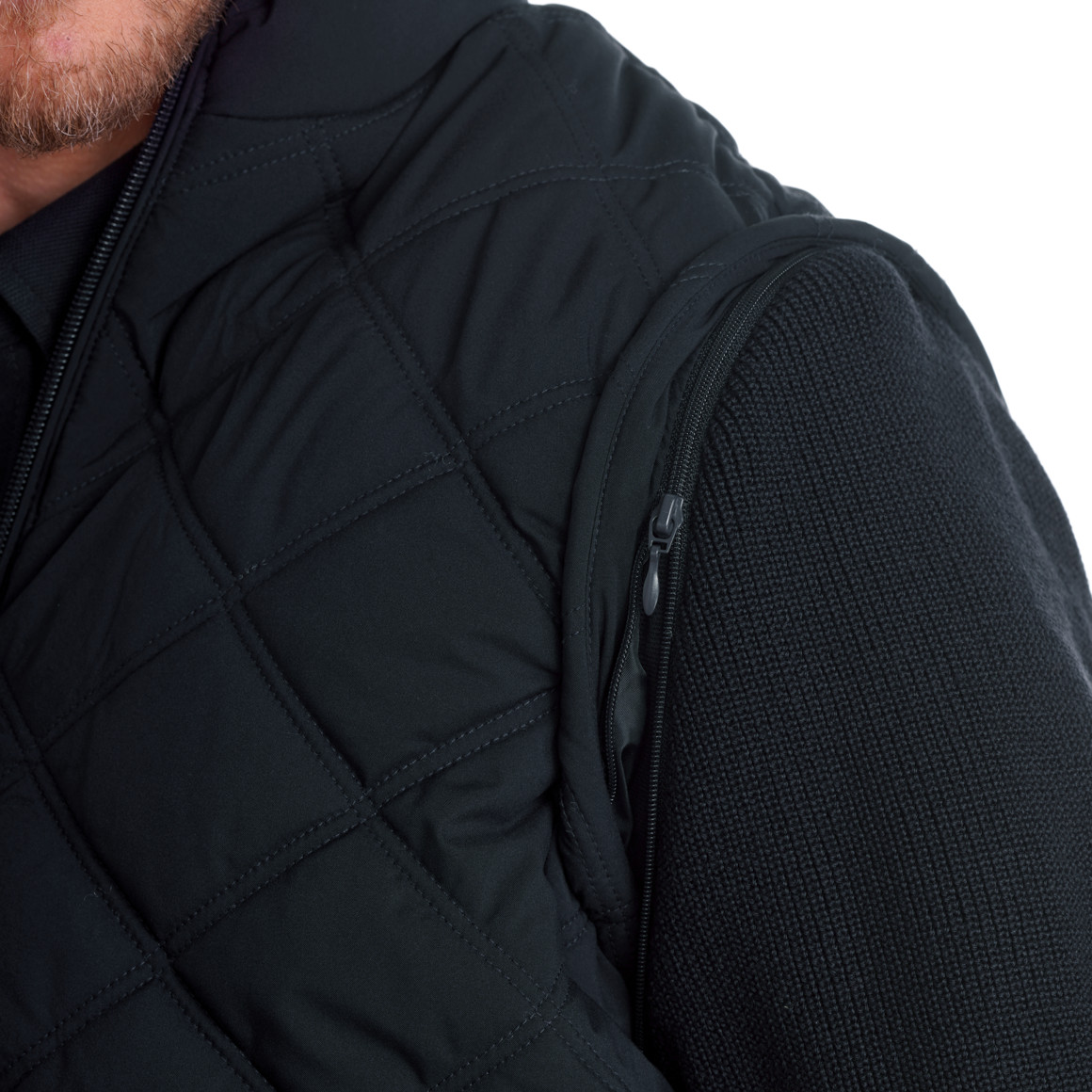 Herren Steppjacke mit Strickärmeln