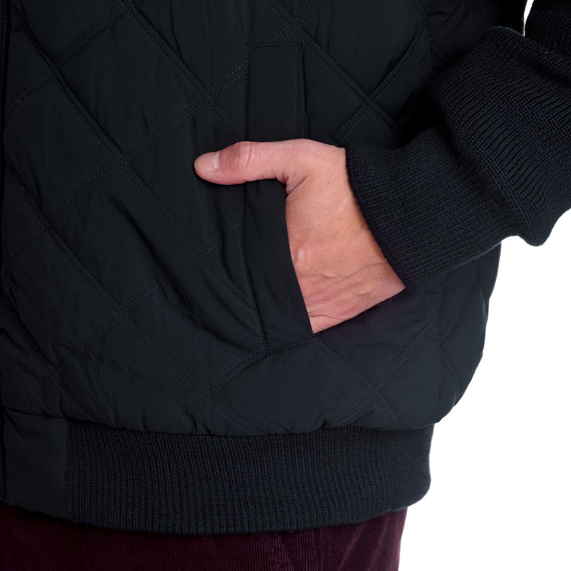 Herren Steppjacke mit Strickärmeln