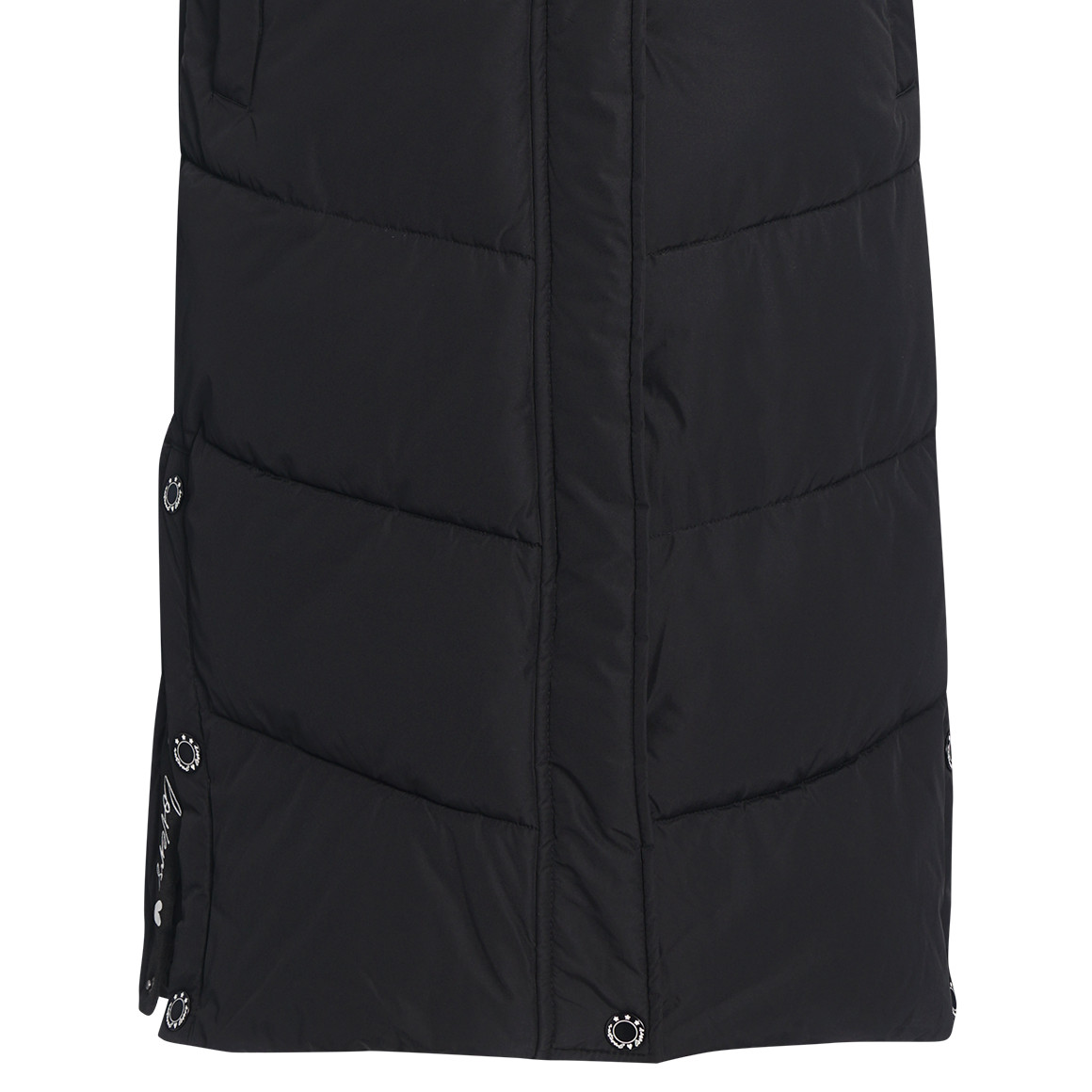 Dames gewatteerd vest met capuchon