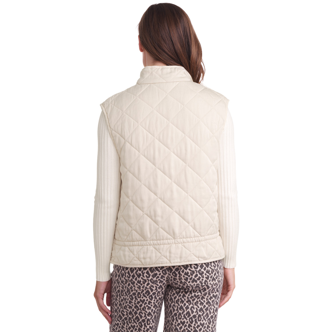 Gewatteerd gilet voor dames met rits