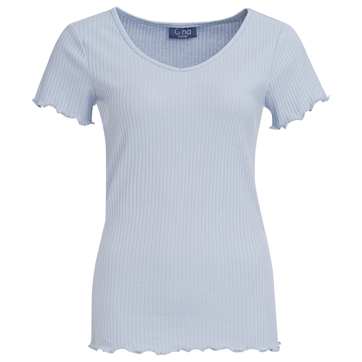 Dames T-Shirts met geribbelde textuur
