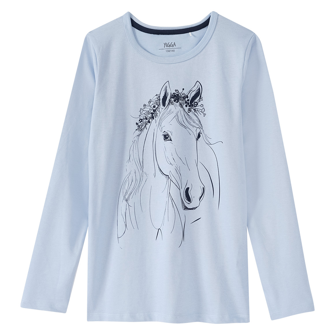 Mädchen Kapuzenpullover Mit Pferdeprint - Langarm Sweater Aus Polyester