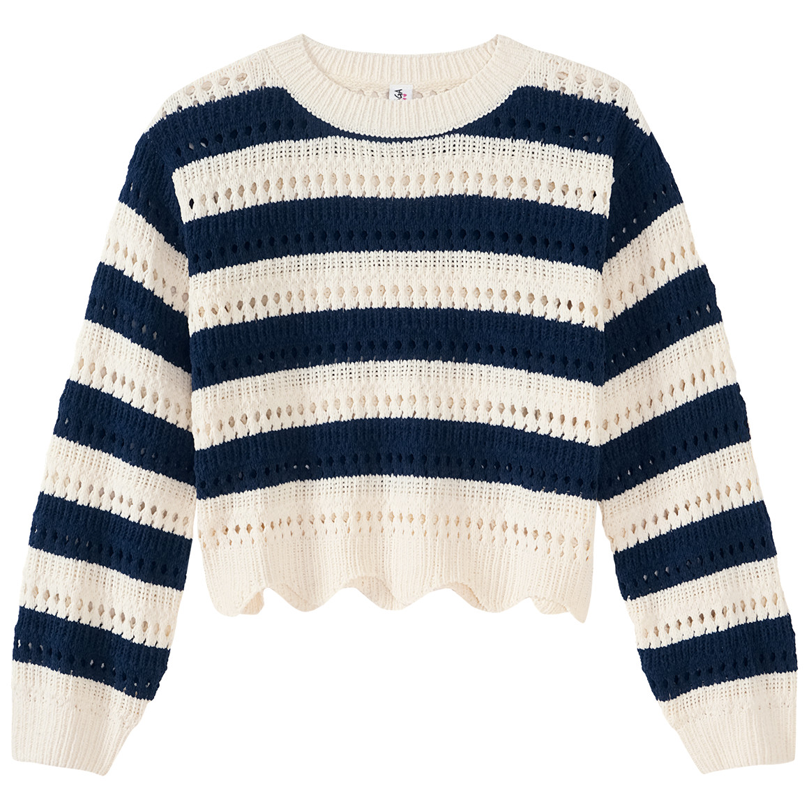 Mädchen Pullover mit Streifen