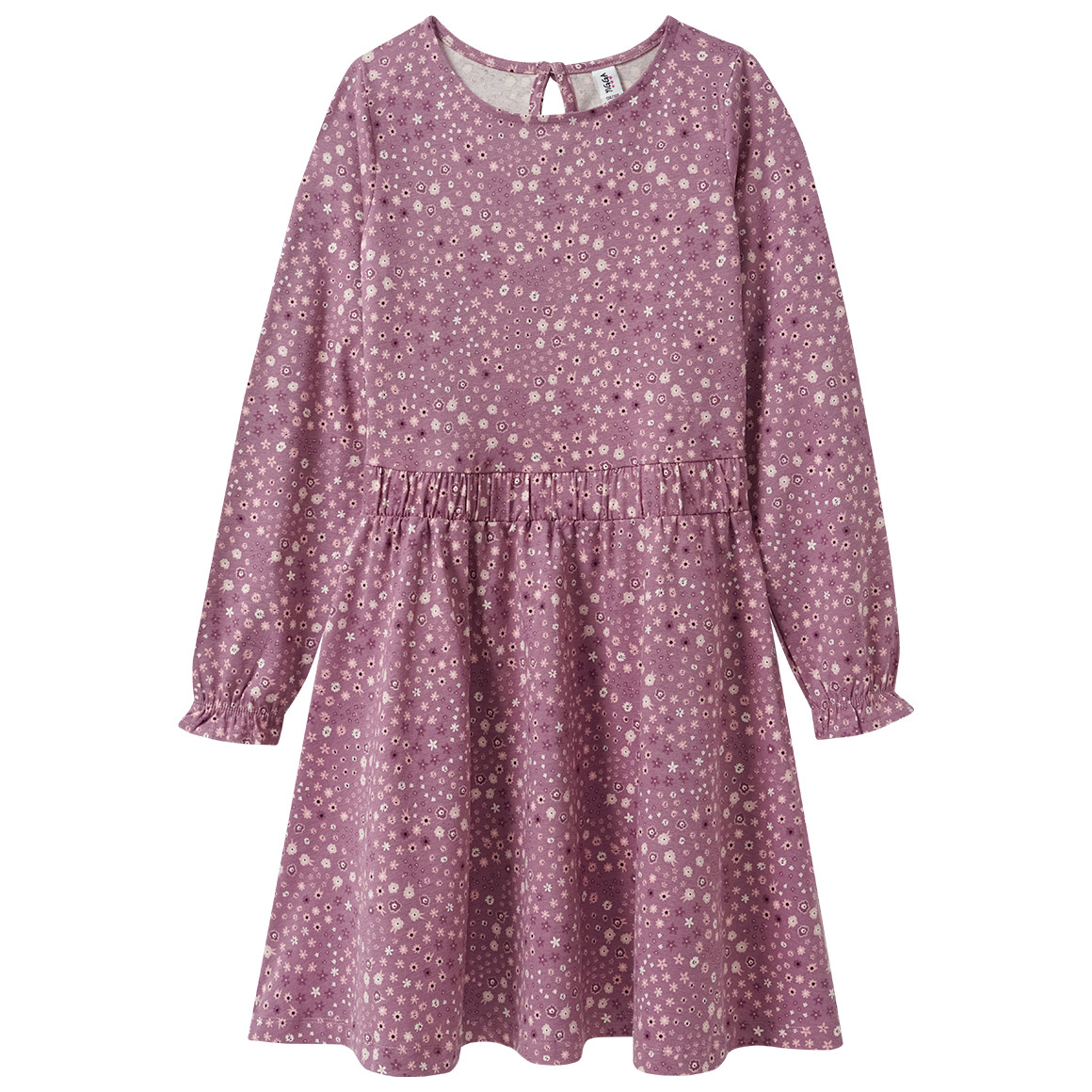 Meisjesjurk met bloemen all-over