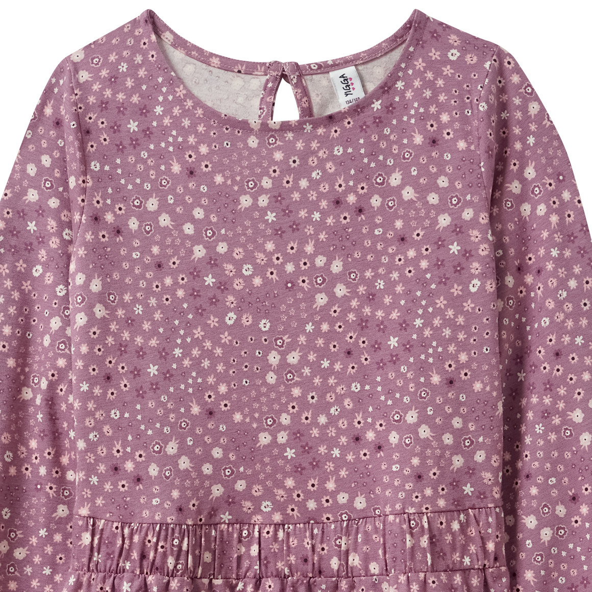 Meisjesjurk met bloemen all-over