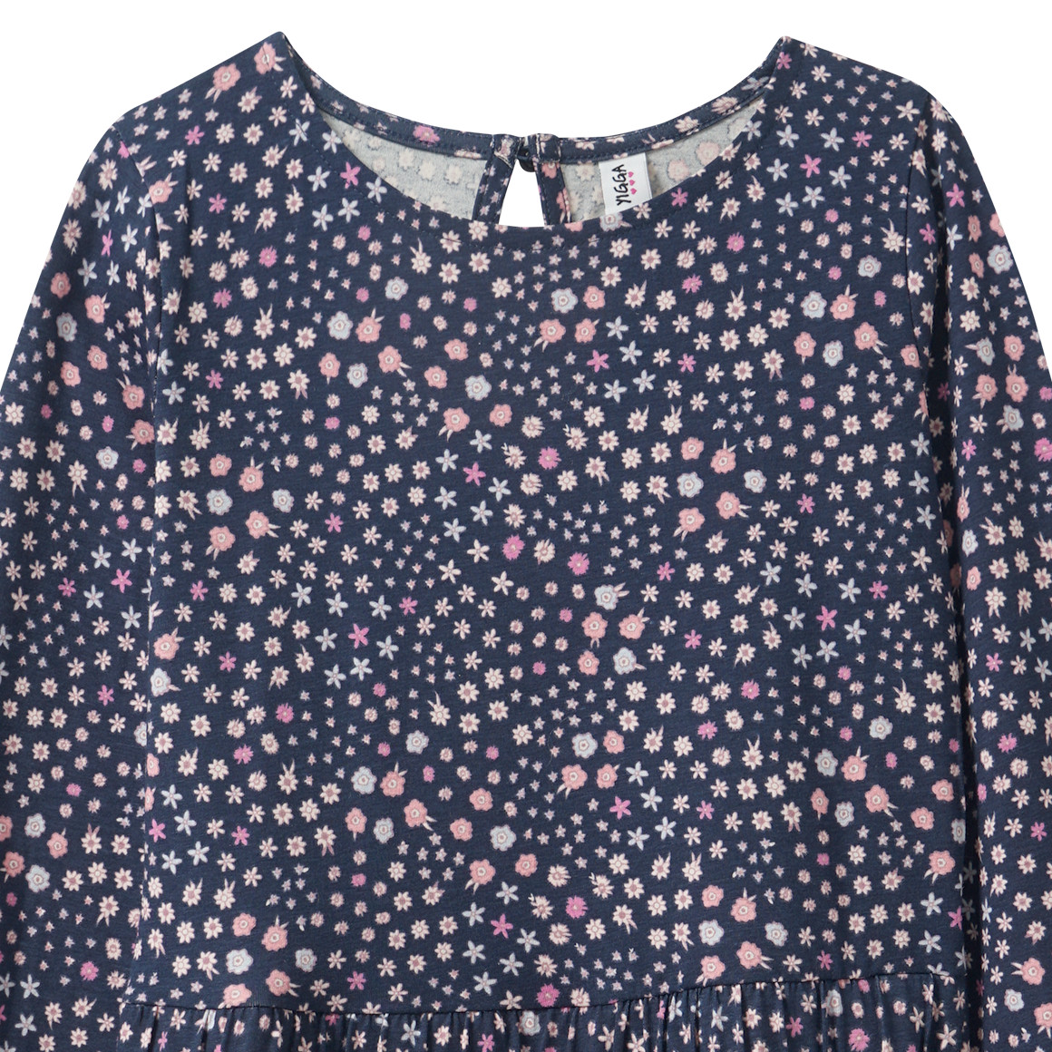 Meisjesjurk met bloemen all-over