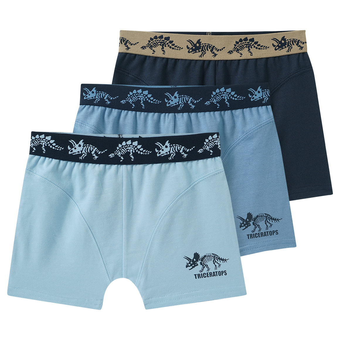 3 jongensboxers met biologisch katoen