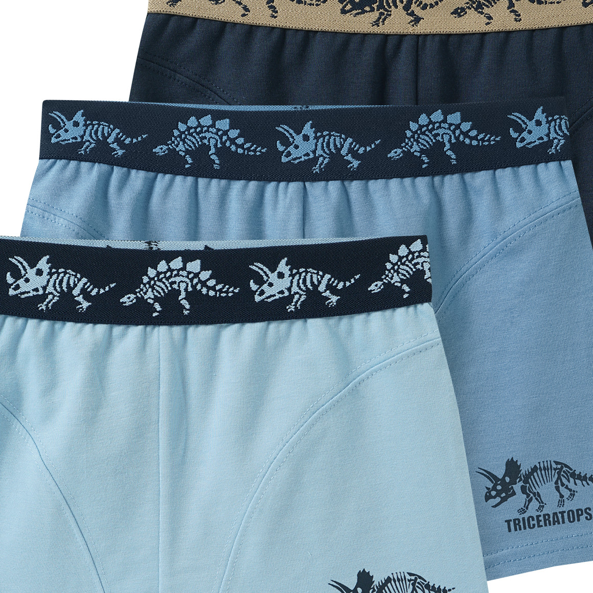 3 jongensboxers met biologisch katoen