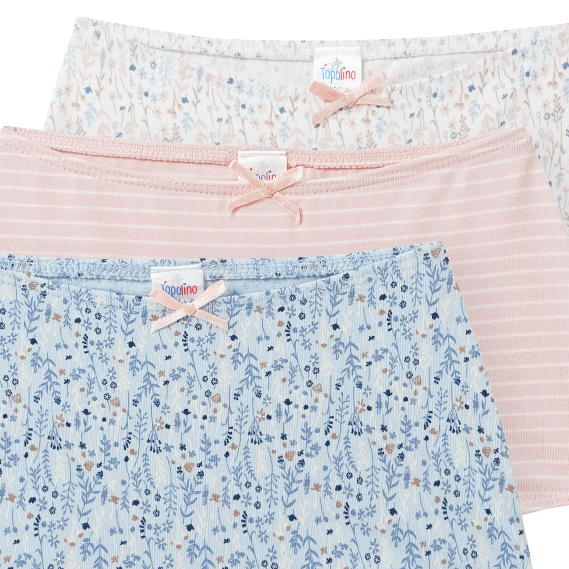 3 meisjes slips met biologisch katoen