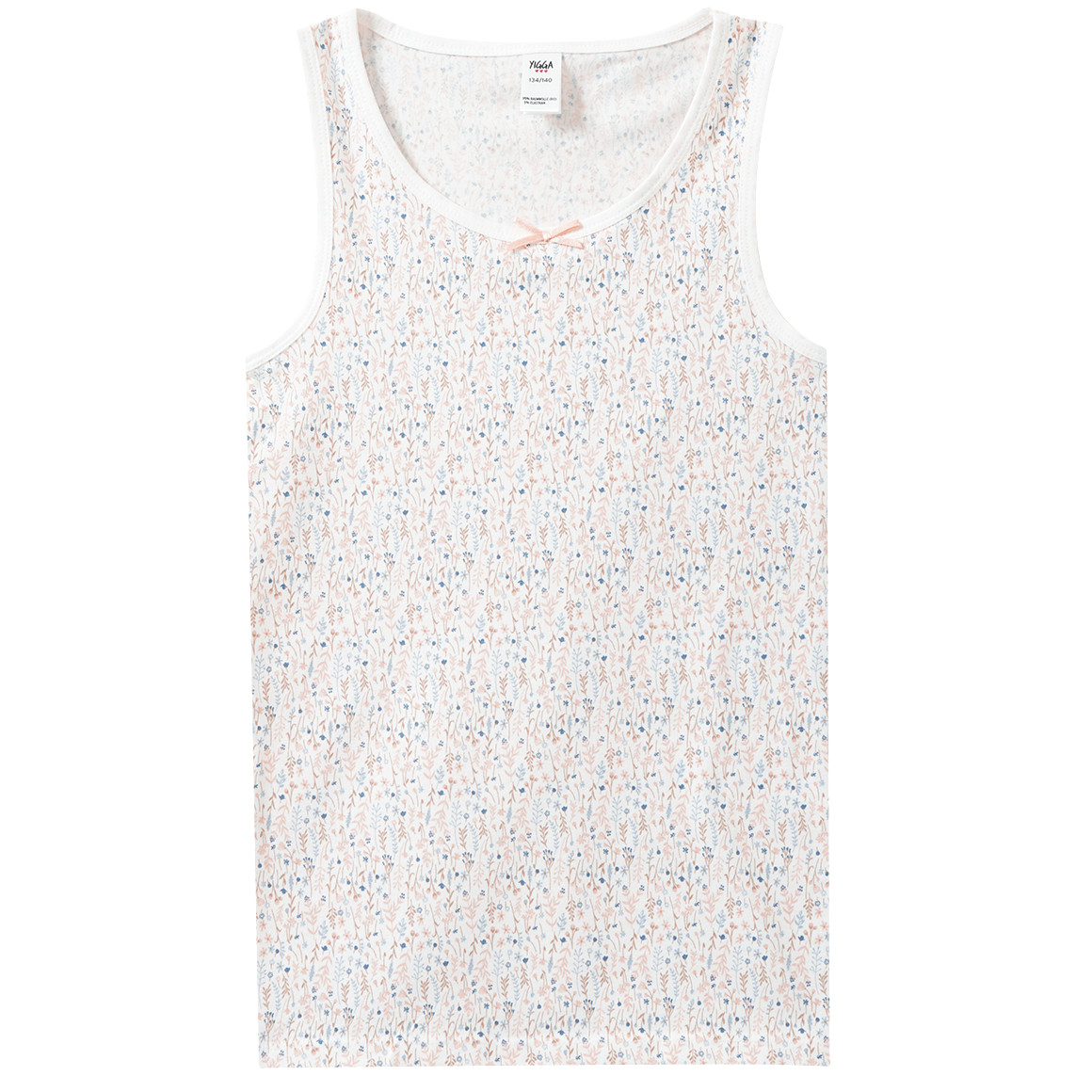 2 meisjesonderhemden met all-over print