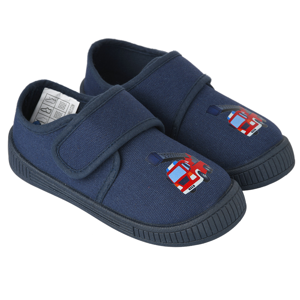 Pantoffels voor jongens met brandweermotief