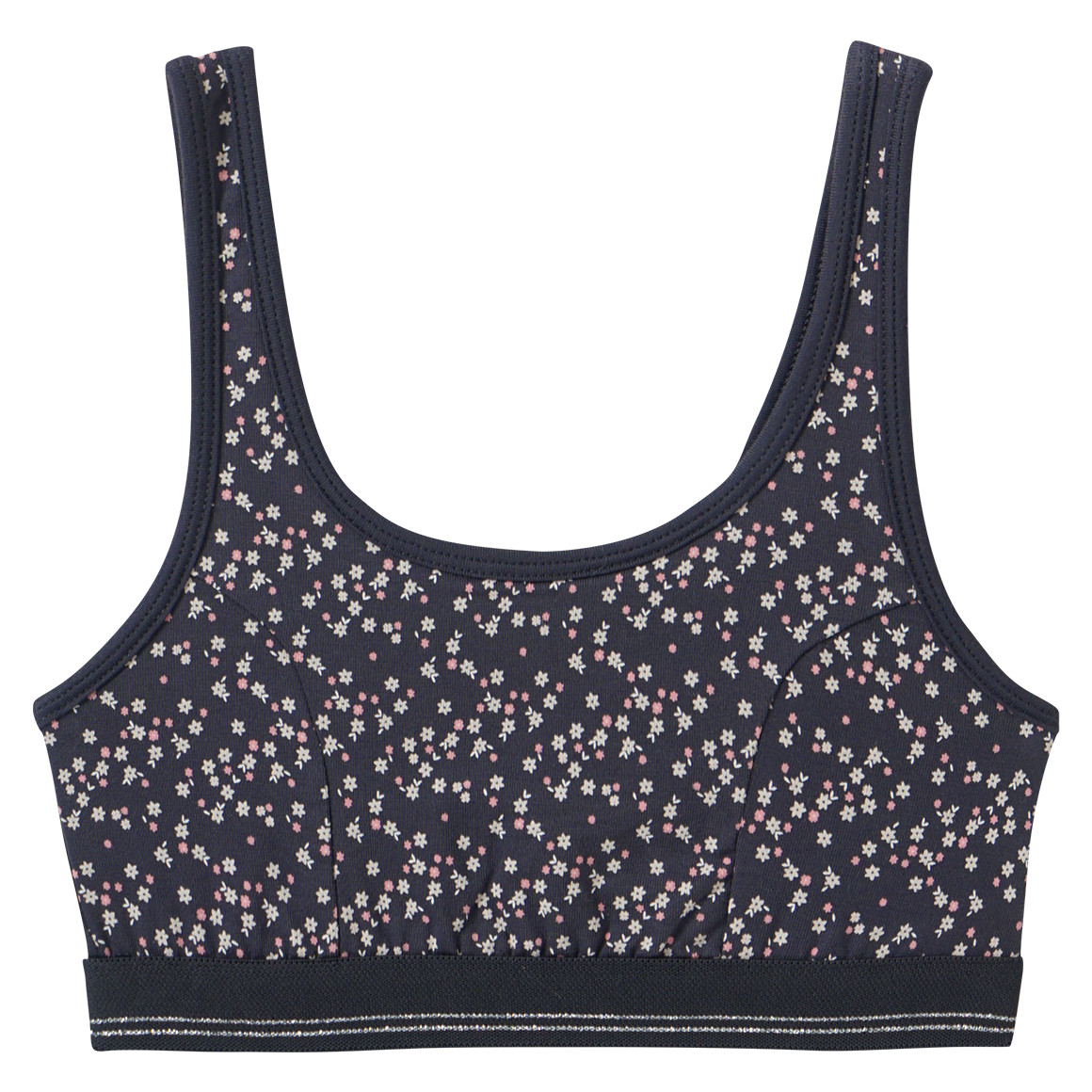 2 meisjesbustiers met all-over bloemenprint