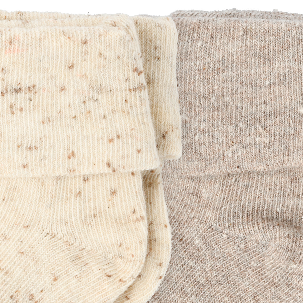 2 paar Newborn sokken met omslag