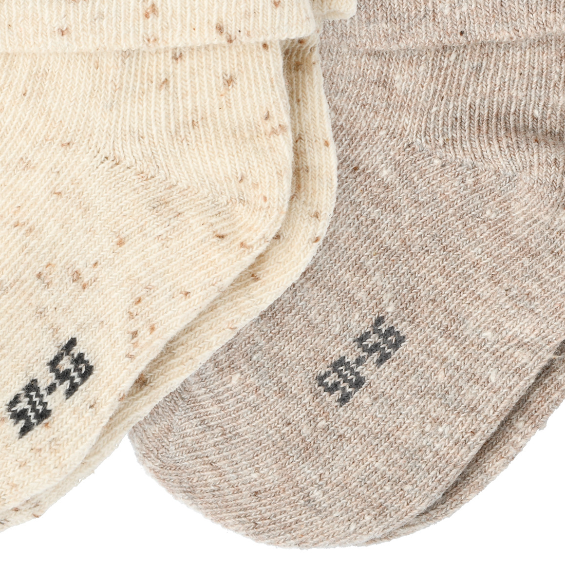 2 paar Newborn sokken met omslag