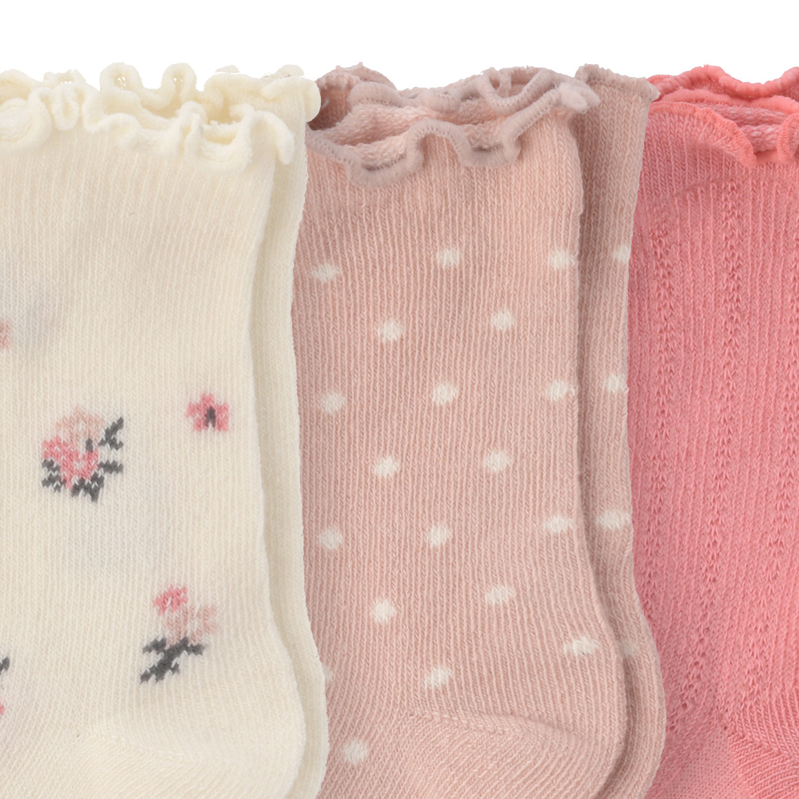 3 paar babysokjes van biologisch katoen
