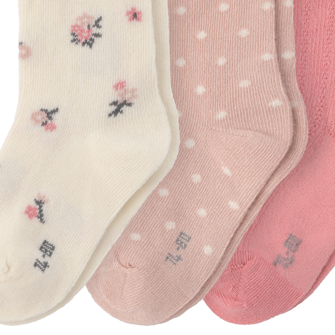 3 paar babysokjes van biologisch katoen