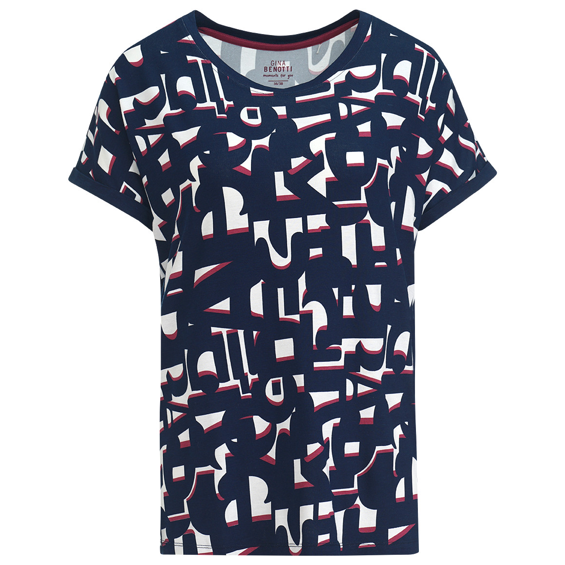 Dames slaapshirt met all-over patroon