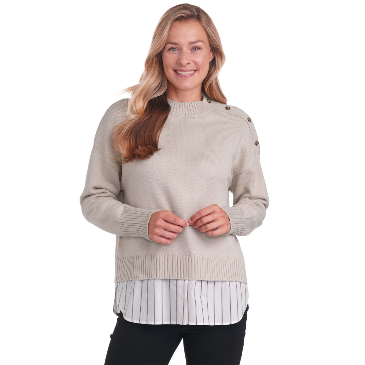 Gebreide trui voor dames in gelaagde look