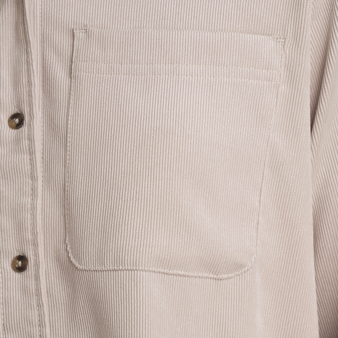 Damesblouse van corduroy met afgeronde zoom