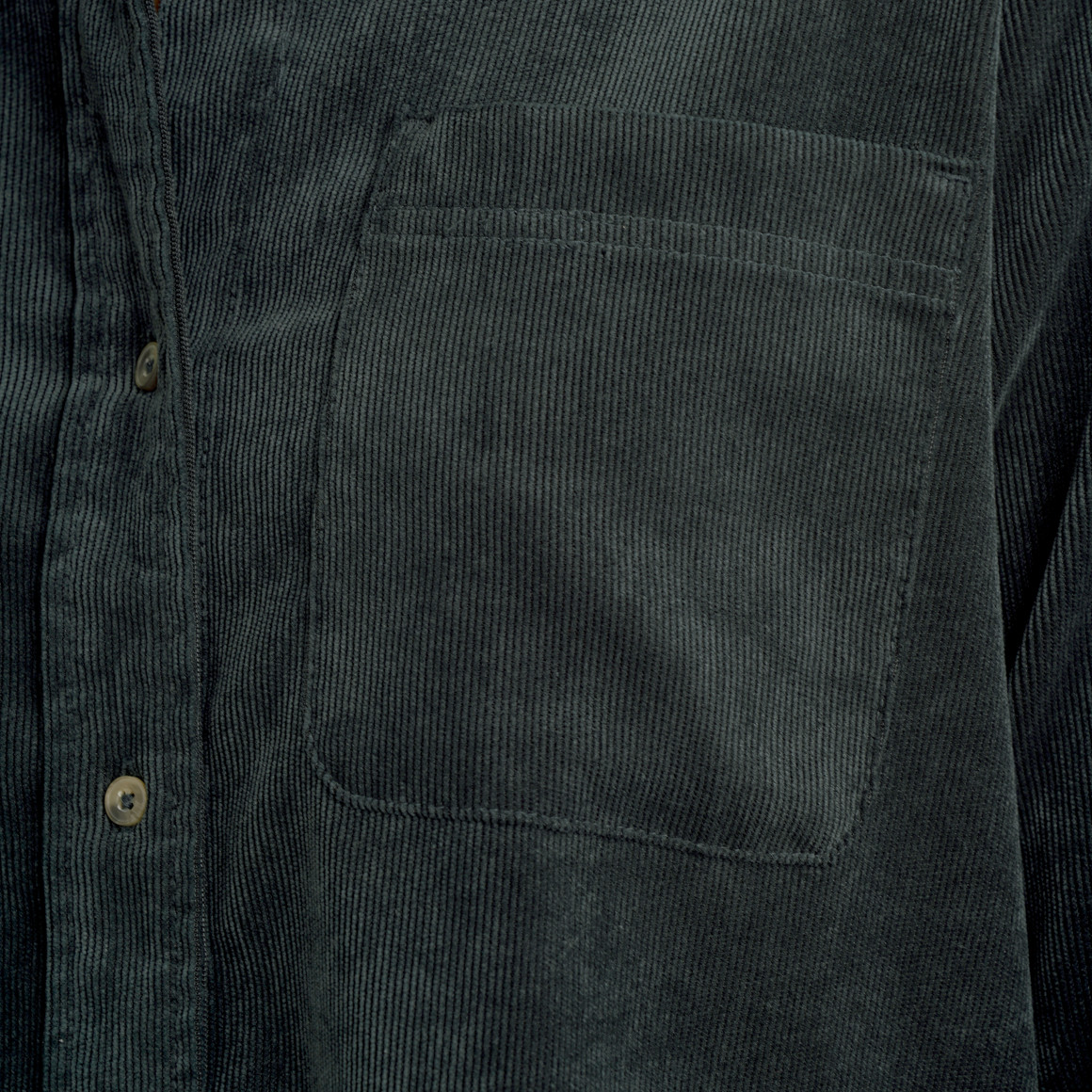 Damesblouse van corduroy met afgeronde zoom